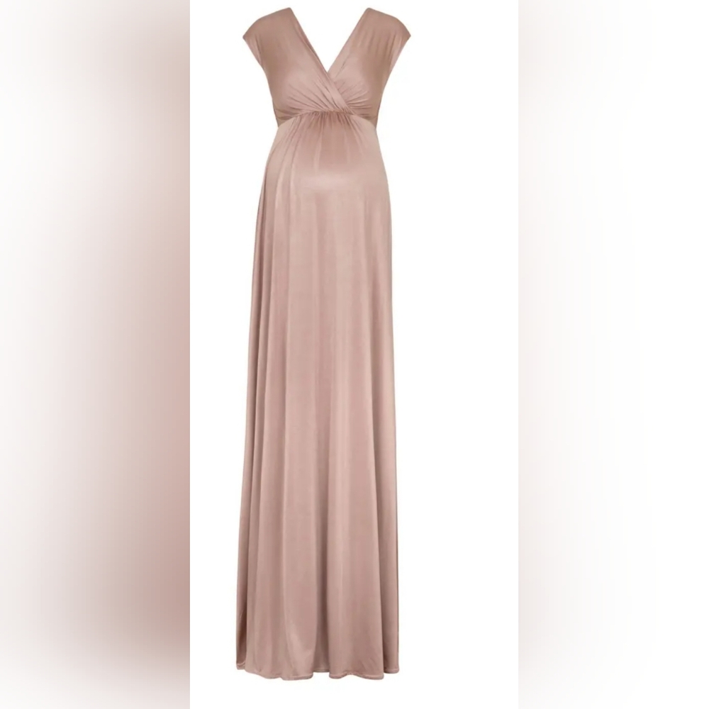 Tiffany Rose Francesca Maternity Photos Maxi Dress Blush Size 2 UK 6-8 US Flowy
